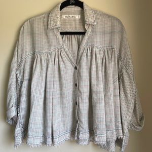 Free People size small button up shirt. Boho flowy multicolor we the people